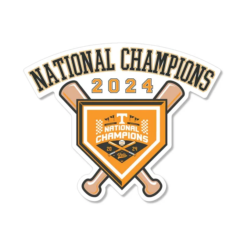 6 Inch UT 2024 College World Series National Champions Crossed Bats Magnet