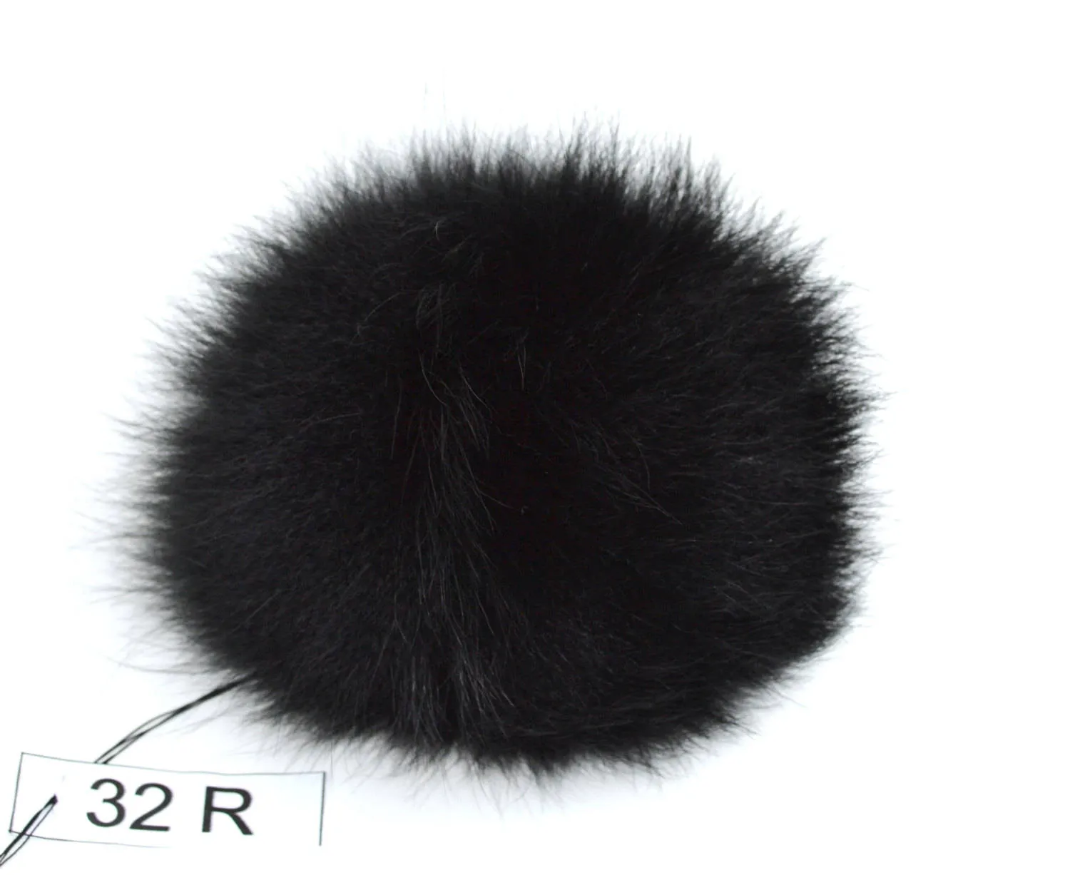 6,5" SUPER THICK POMPOM!  Fox Pom Pom, Fur Pom-Pom, Real Fur, Genuine Fur, Ideal for hat, Handmade, Child, Black Pom Pom, Knit hat, Cap, hat