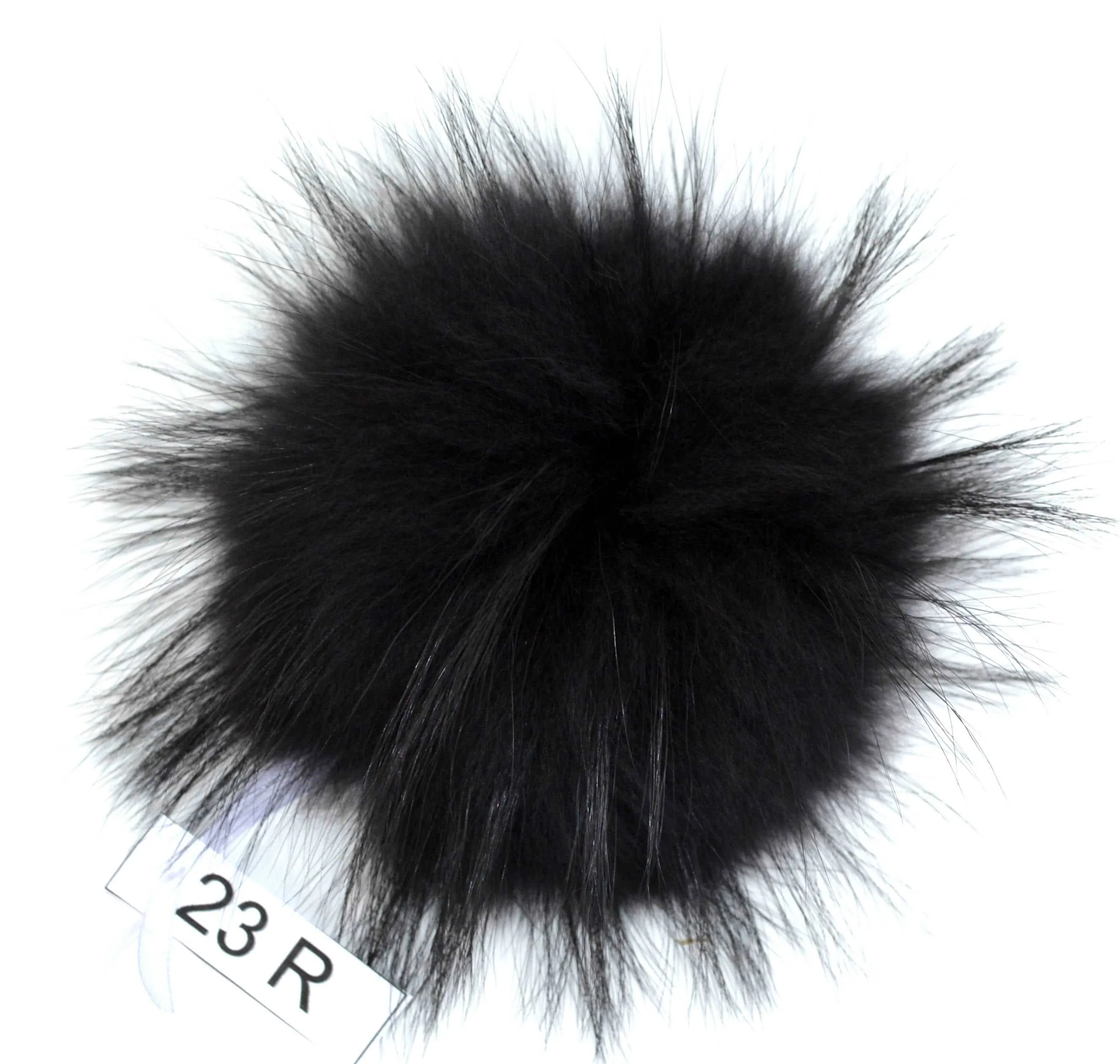 7,5" RACCOON FUR POMPOM! Real Fur Pom-Pom, Fur Pom Pom for Hat, Black Fur Pom Pom, Large Fur Pom Pom, Raccoon Fur, Pom Pom for Knit Hat