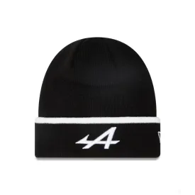 Alpine Stripe Cuff Beanie, Black