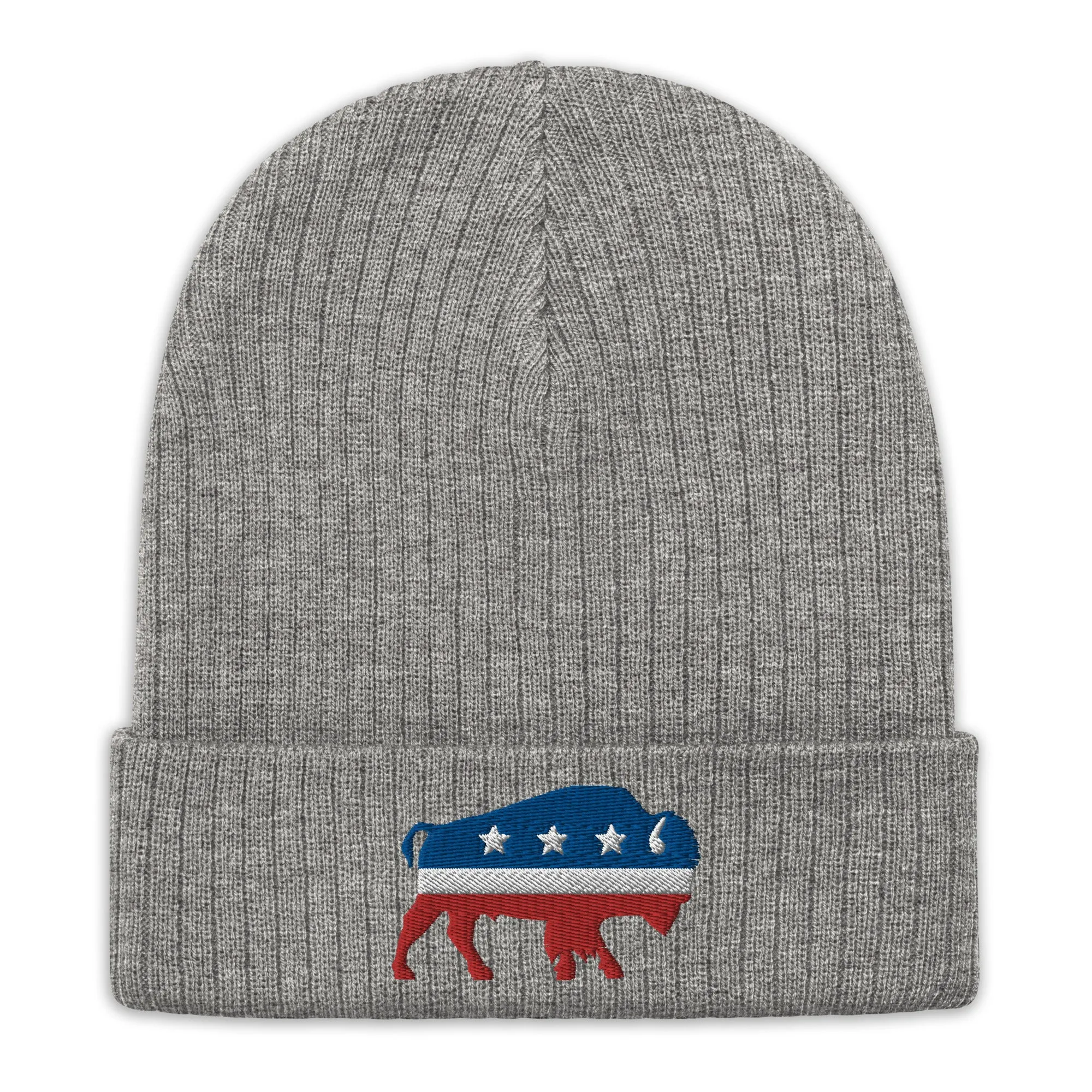 American Bison Independent Ribbed Knit Beanie