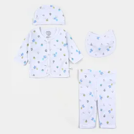 Baby Winter Suit Air Balloon Blue 4PCs | 0-3M