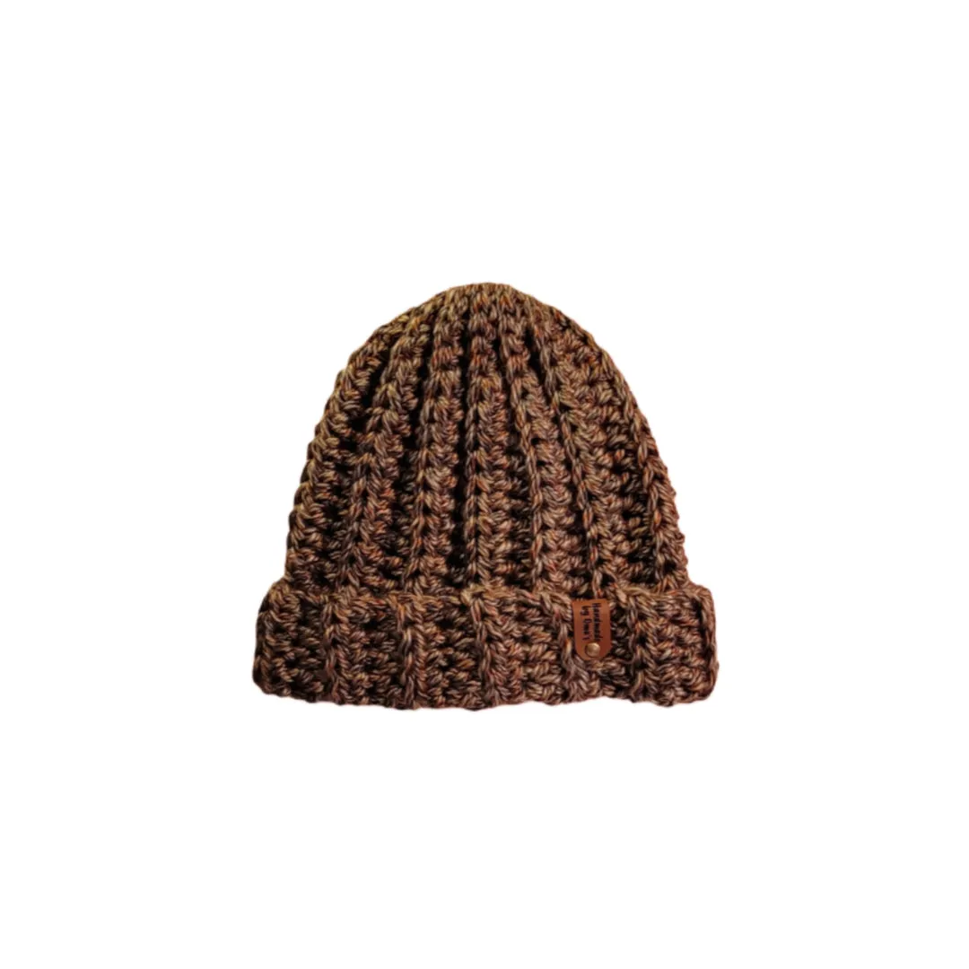 Beanie Chunky Style Yarn Fall Foliage Brown