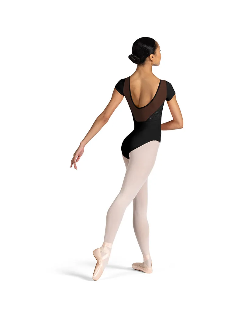 Bloch Aster Scoop Neck Mesh Back Cap Sleeve Leotard - L3352 Womens