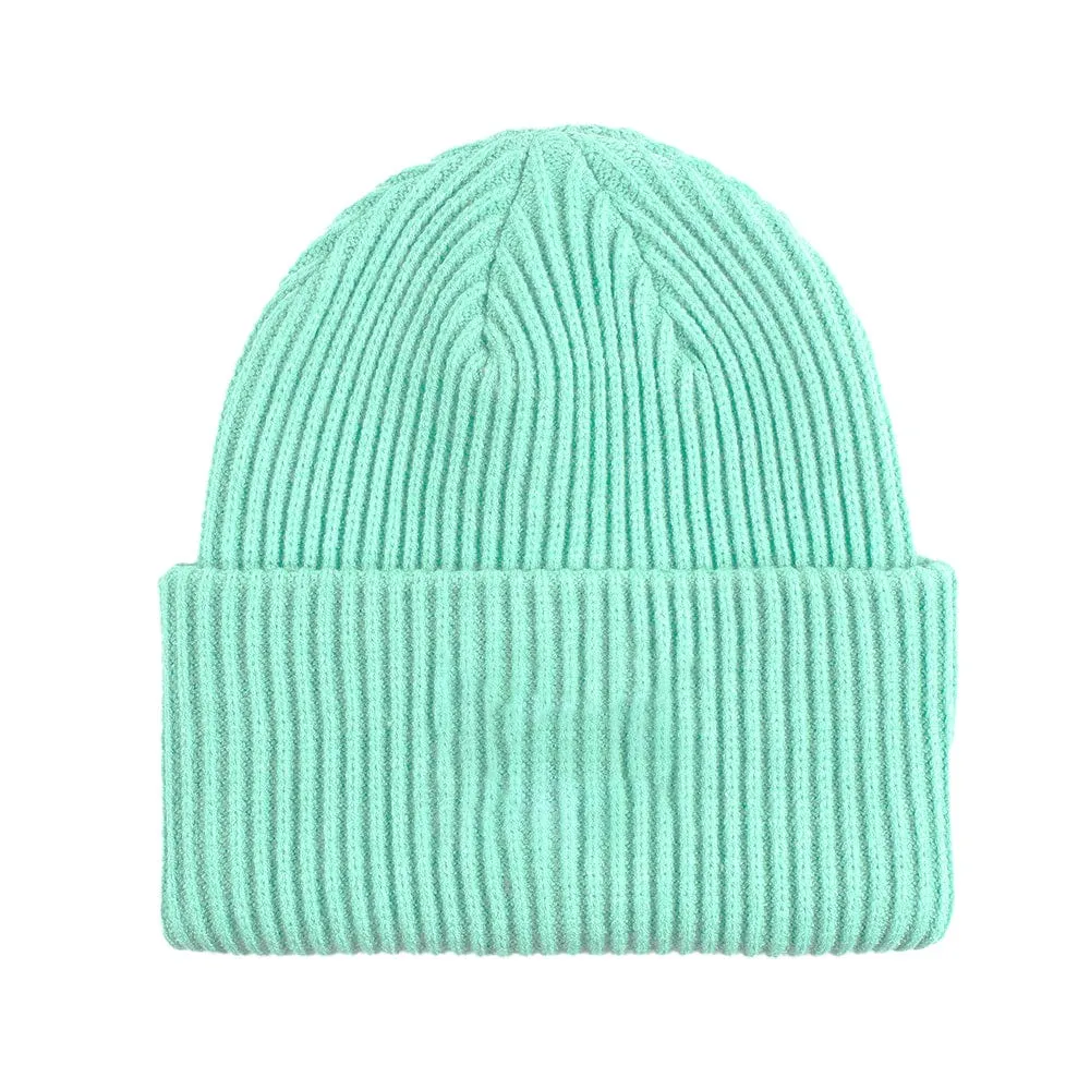 C.C Unisex Winter Thick Knit Plain Cuff Skull Cap Beanie Hat