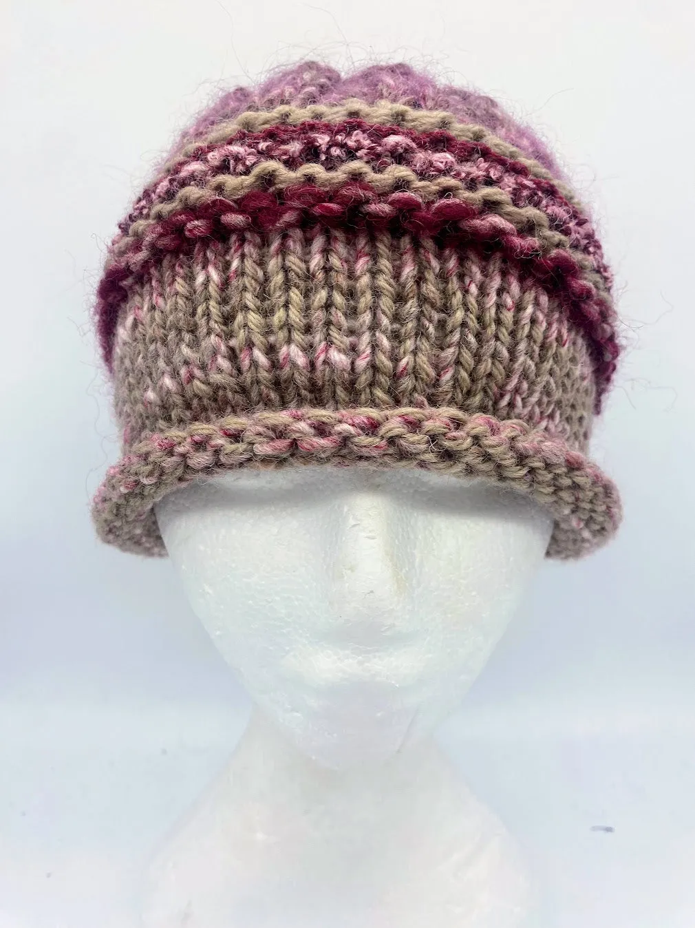 CHUNKY CLASSIC BEANIE - Muted  Red- medium