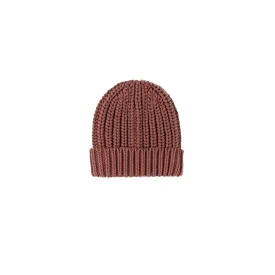 Chunky Knit Hat - Cranberry