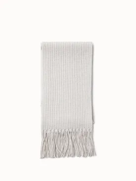 Chunky Long Rib Scarf with Fringes