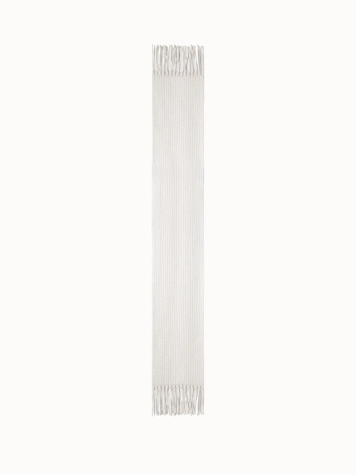 Chunky Long Rib Scarf with Fringes