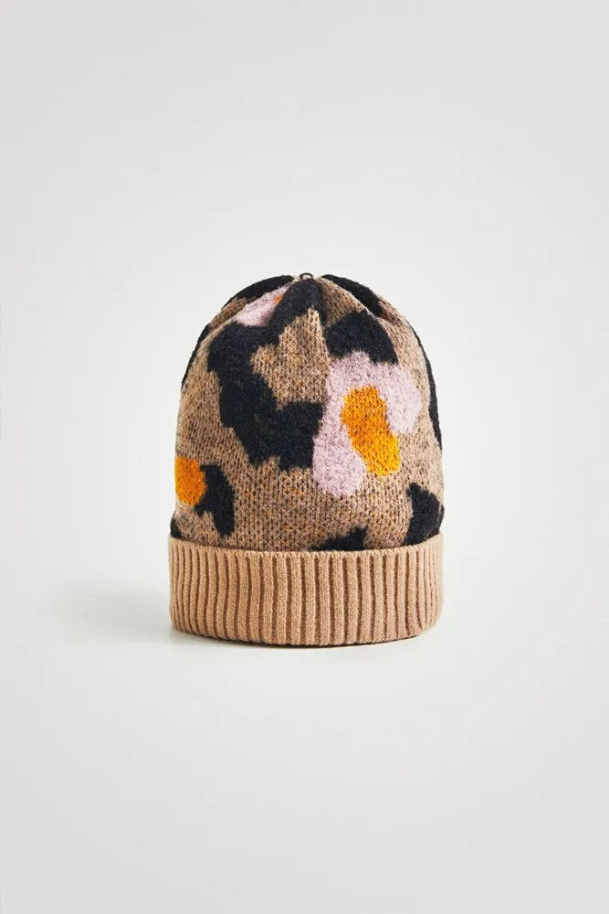 Cuffed Leopard Beanie By Desigual