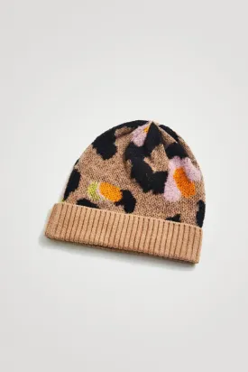 Cuffed Leopard Beanie By Desigual