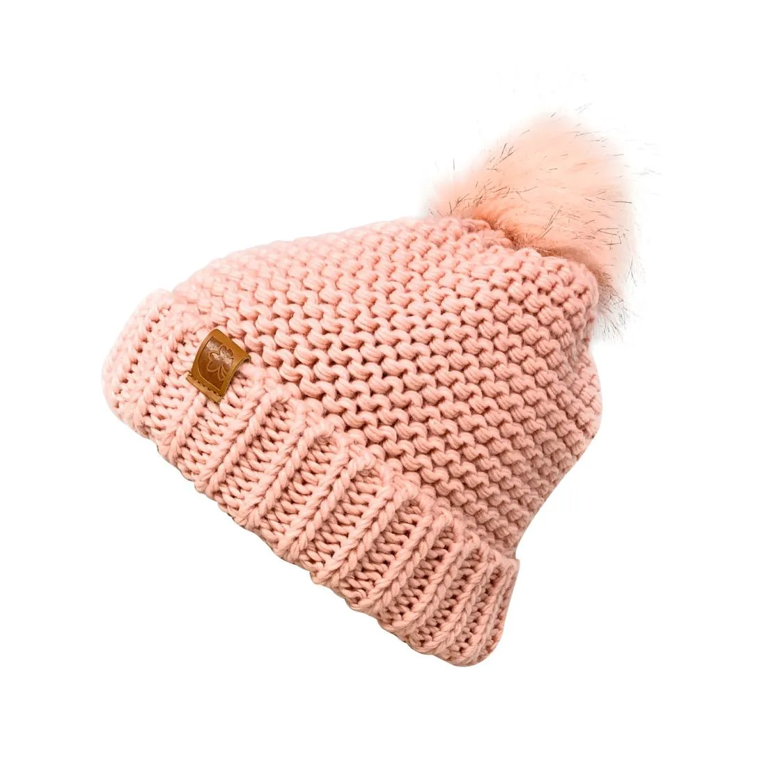 Empire Cove Winter Warm Solid Knit Cuff Beanie with Pom Pom Womens