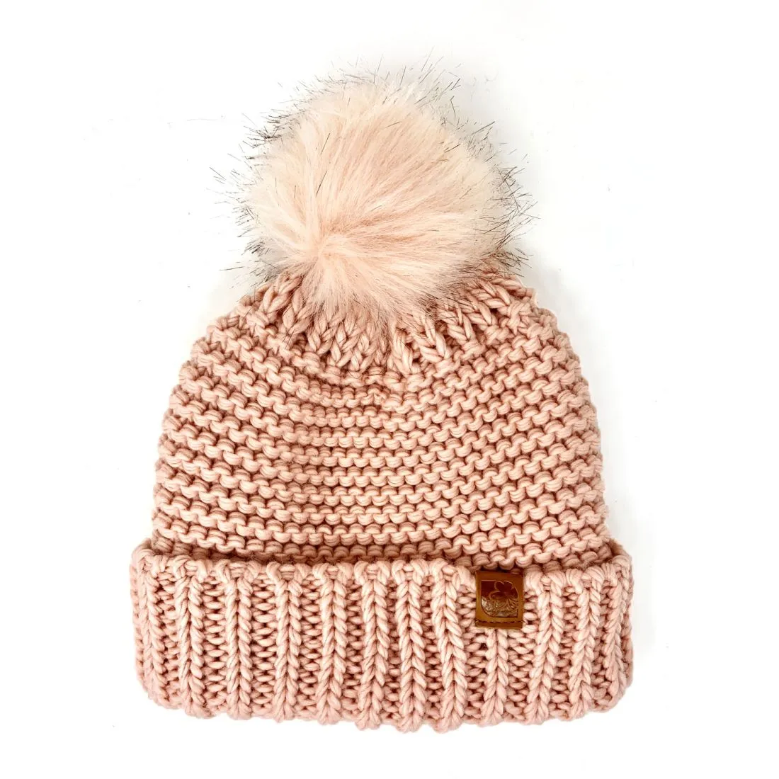 Empire Cove Winter Warm Solid Knit Cuff Beanie with Pom Pom Womens