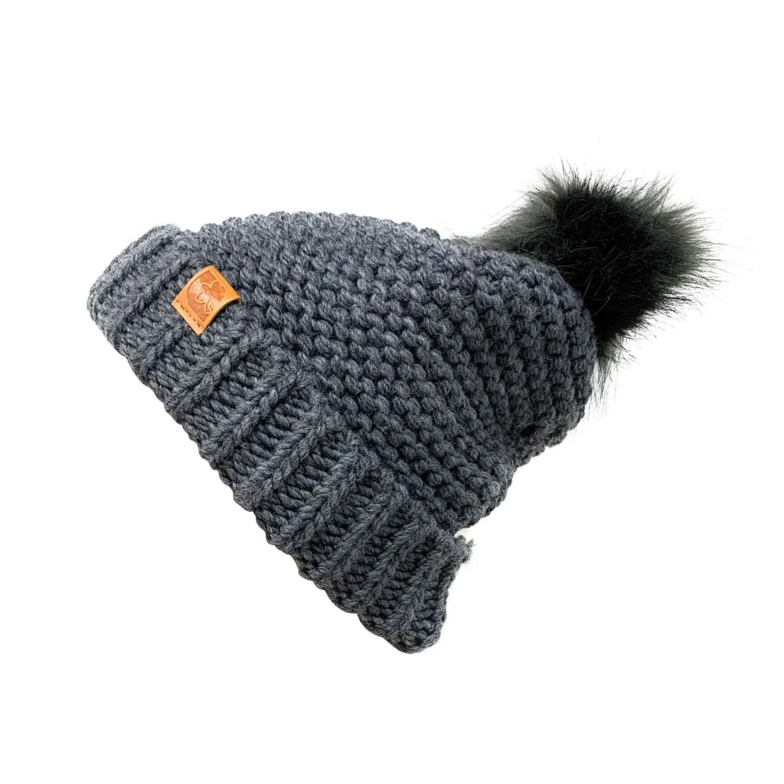 Empire Cove Winter Warm Solid Knit Cuff Beanie with Pom Pom Womens