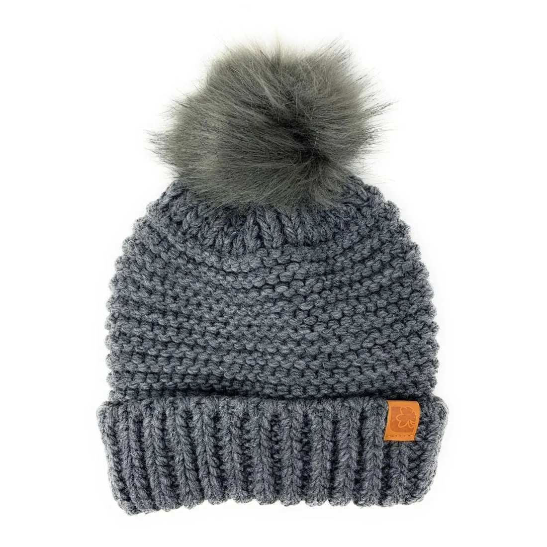 Empire Cove Winter Warm Solid Knit Cuff Beanie with Pom Pom Womens