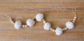 Farmhouse Beads, White Chunky Pom Poms