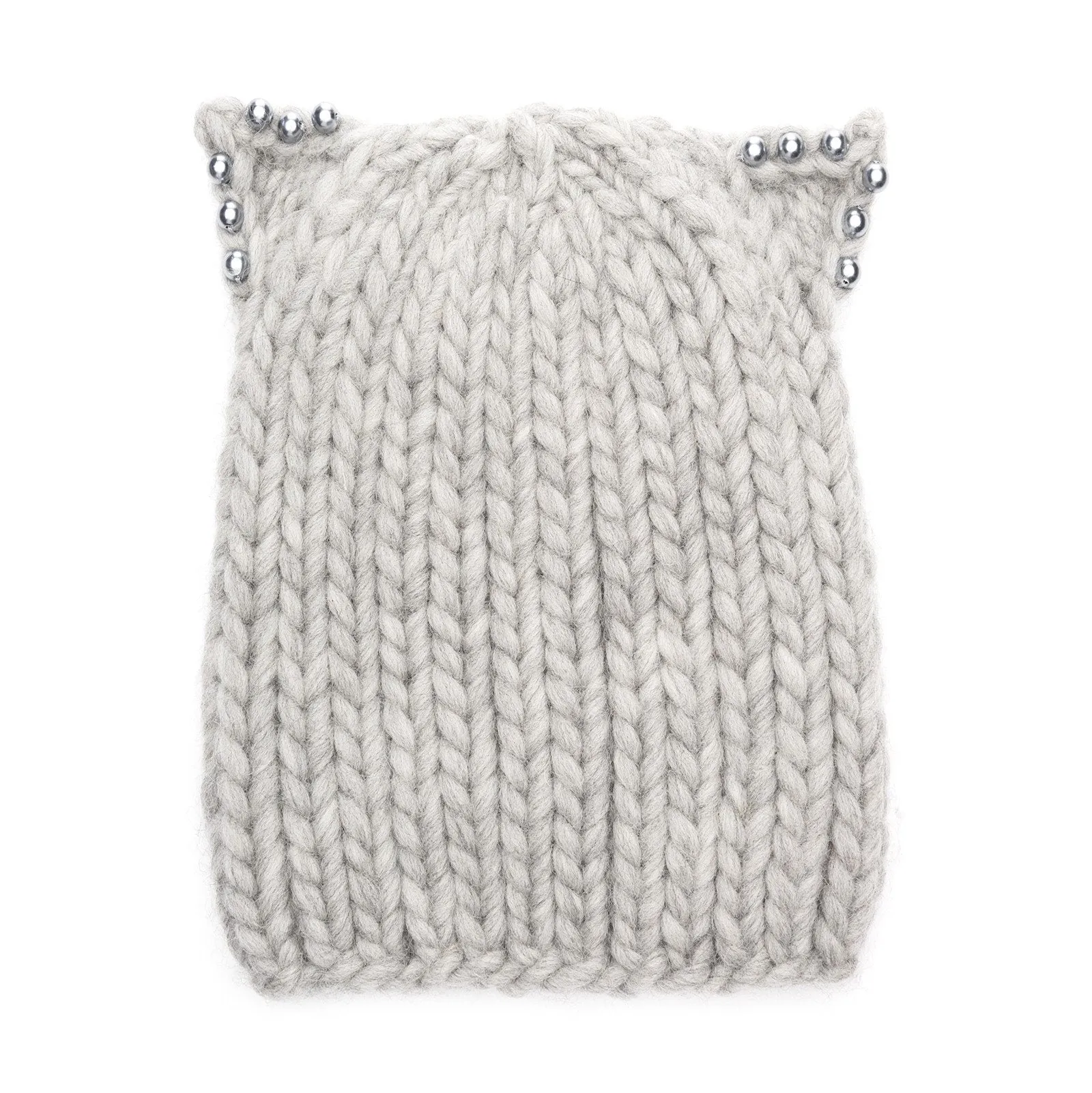 FELIX CHUNKY HAND-KNIT BEANIE IN GREY