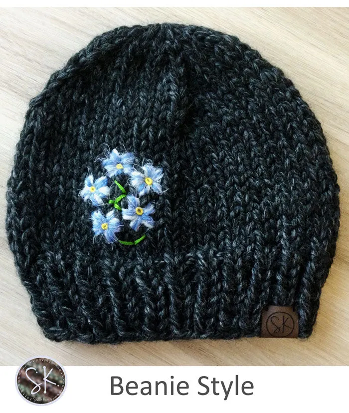 Forget Me Not Chunky Knit Hats