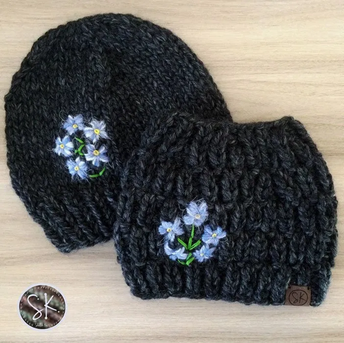 Forget Me Not Chunky Knit Hats