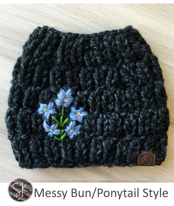 Forget Me Not Chunky Knit Hats