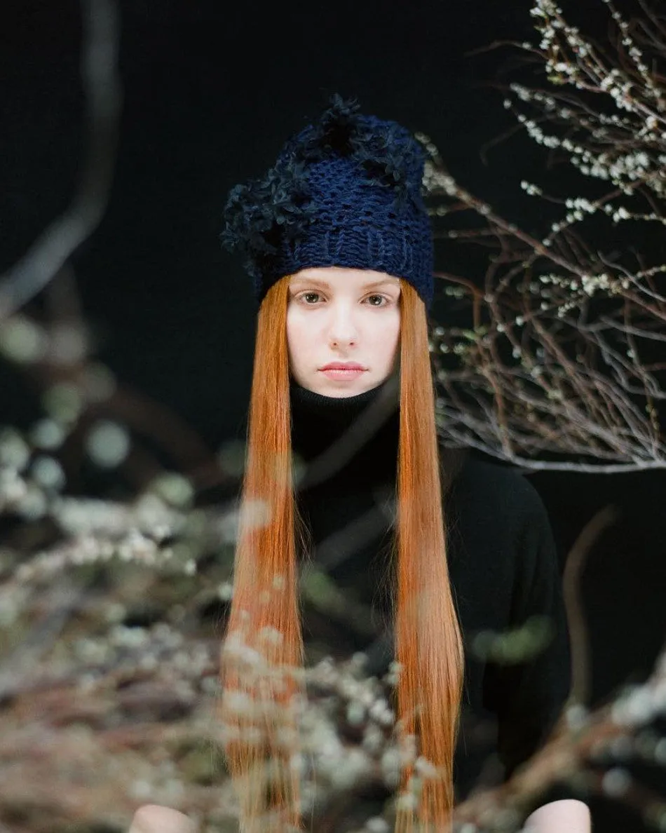 Gigi Burris | Bloom Beanie in Navy - FINAL SALE