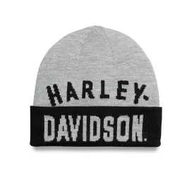 Harley-Davidson Men's Staple Beanie, Grey - 97686-23VM