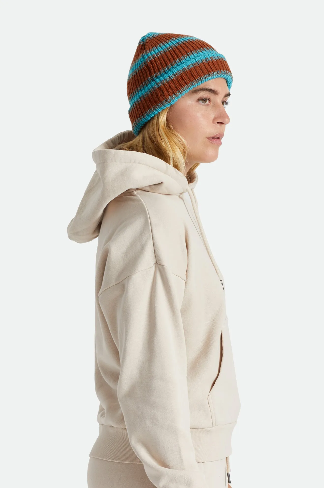 Heist Chunky Beanie - Caramel/Teal