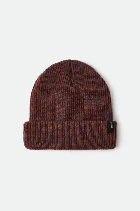 Heist Chunky Beanie - Washed Navy/Caramel Marled