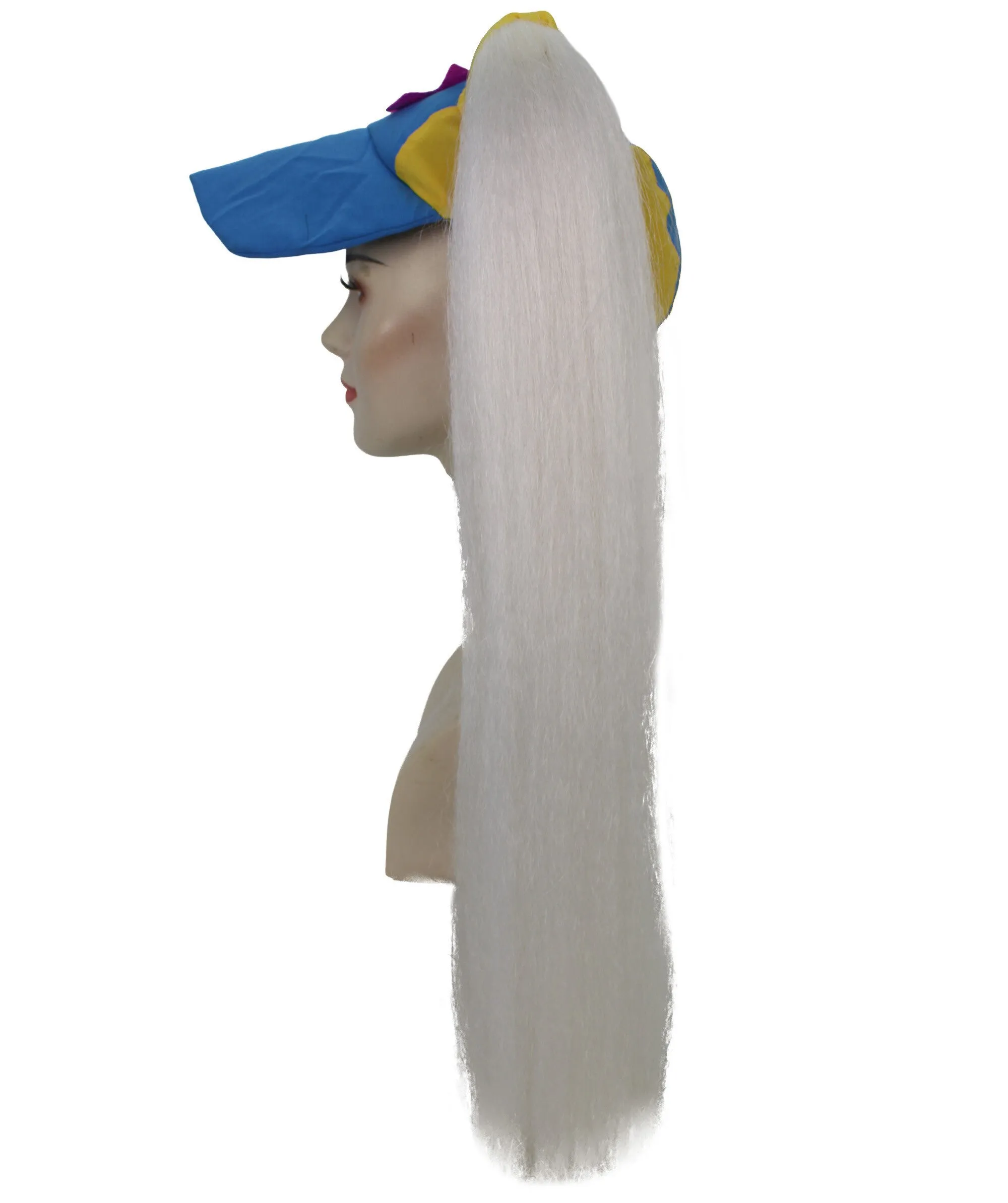 HPO Adult Women's Double Pony Cap Style Accessory, Flame-retardant Synthetic Fiber