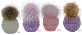 Infants to Kids Single Pom Knit Hats-  Several Color Choices