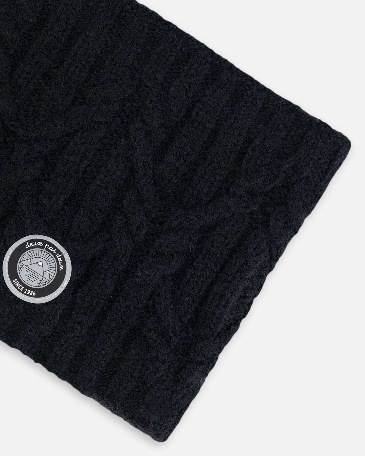 Knit Neckwarmer Black by Deux par Deux