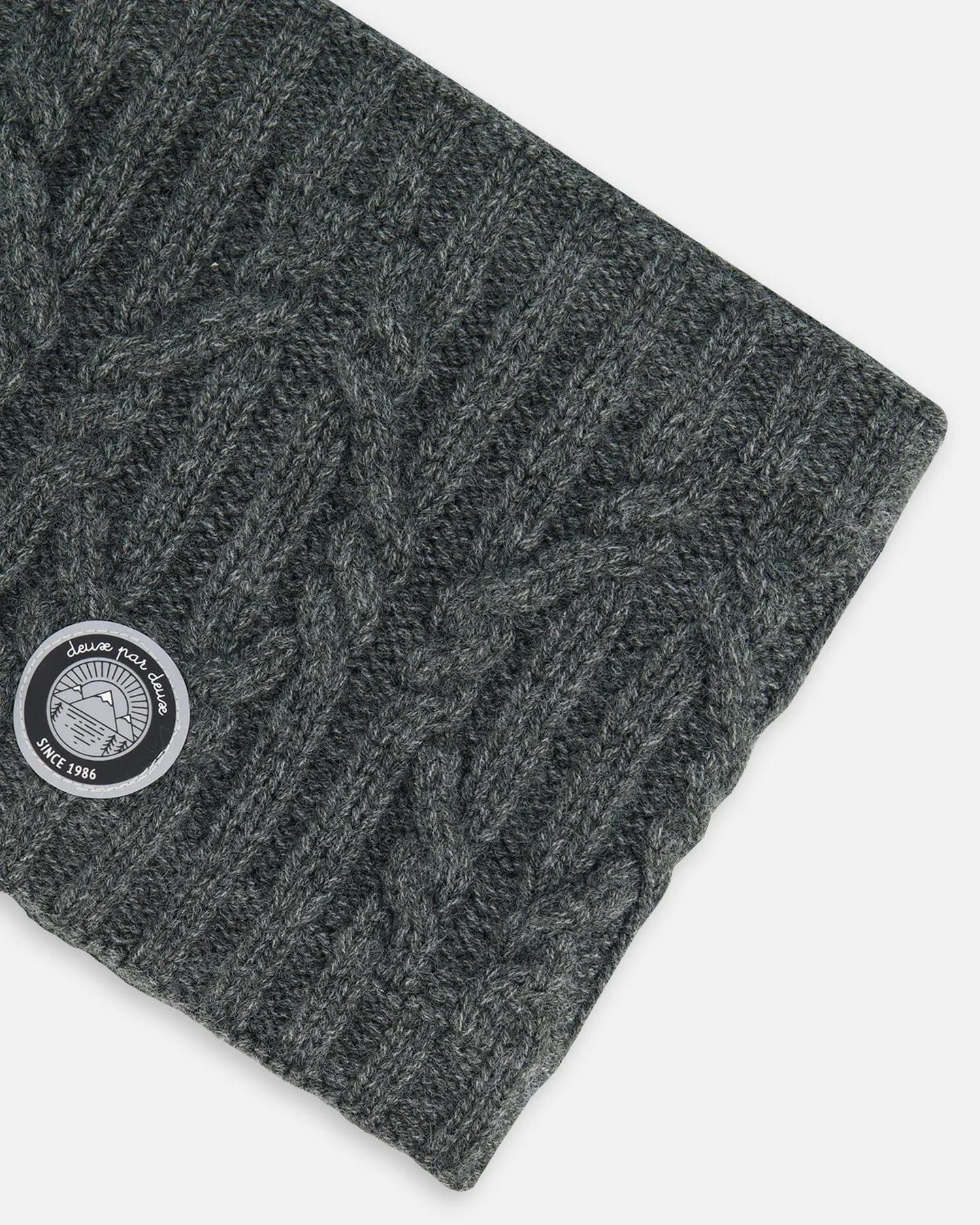 Knit Neckwarmer Dark Gray by Deux par Deux