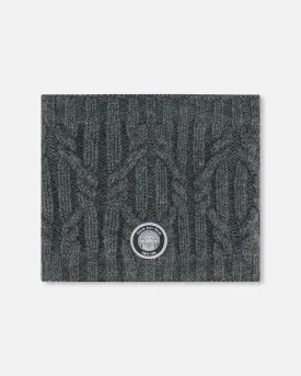 Knit Neckwarmer Dark Gray by Deux par Deux