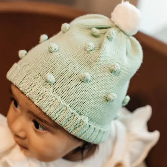 Knitted Bauble Hat | Mint Green