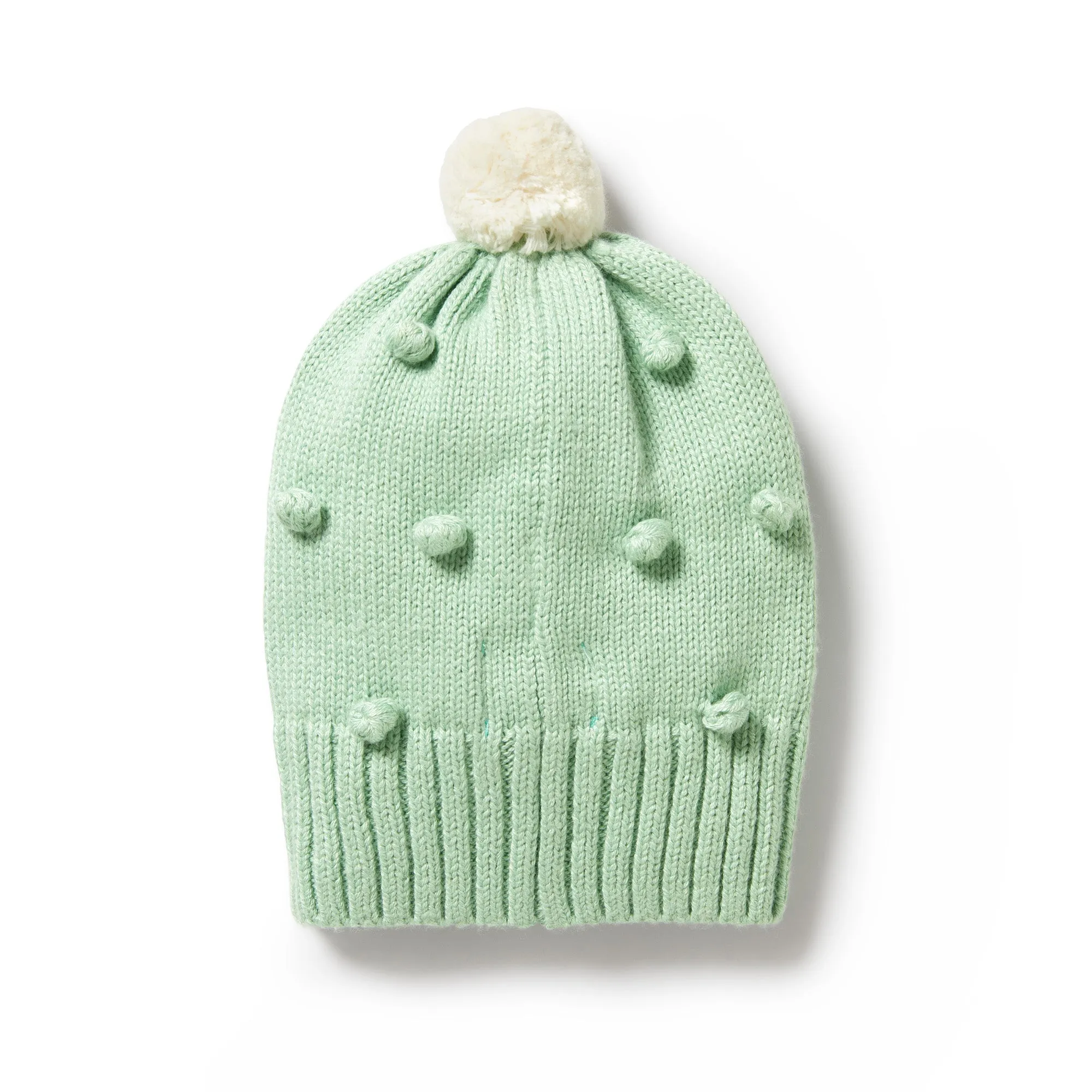 Knitted Bauble Hat | Mint Green