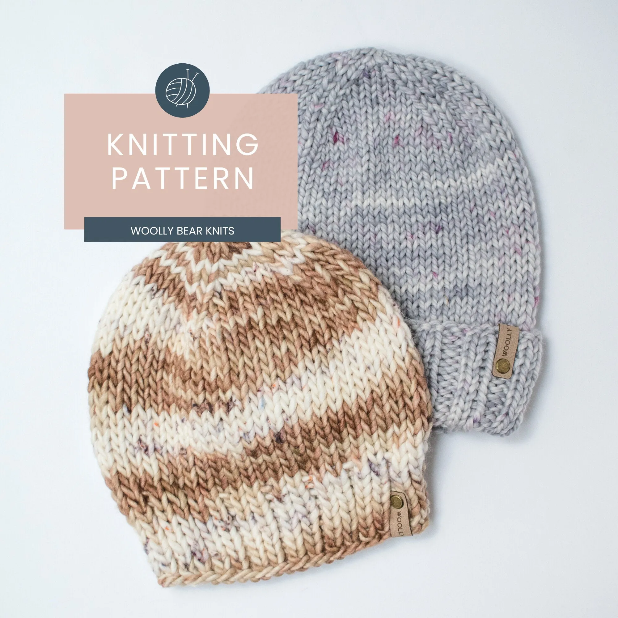 KNITTING PATTERN: Birchwood Beanie, Easy Hat Knitting Pattern for Bulky Weight Yarn