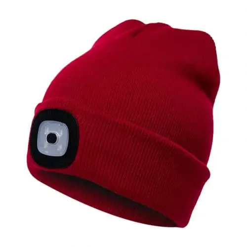 LED Lighted Unisex Winter Cap for Outdoor Activities