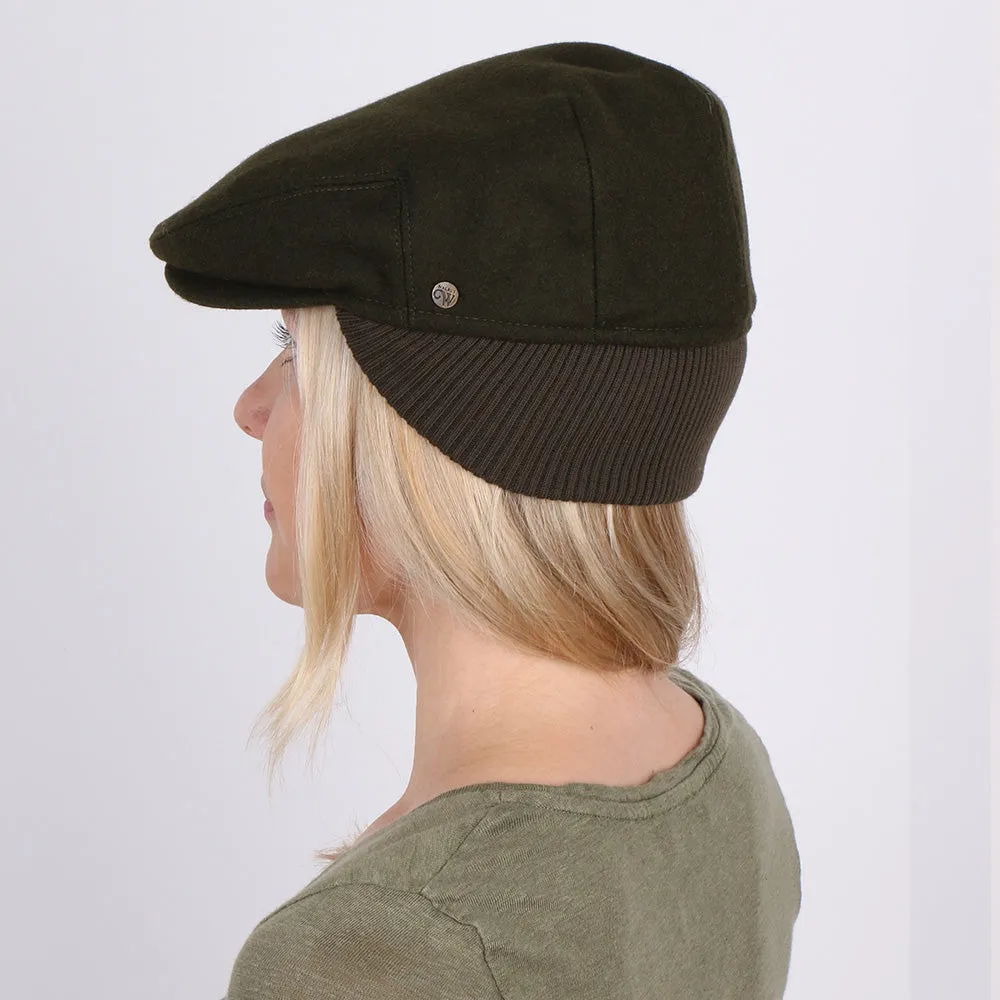 Madison - Walrus Hats Olive Milton Wool Blend Ivy Cap - Driving Cap