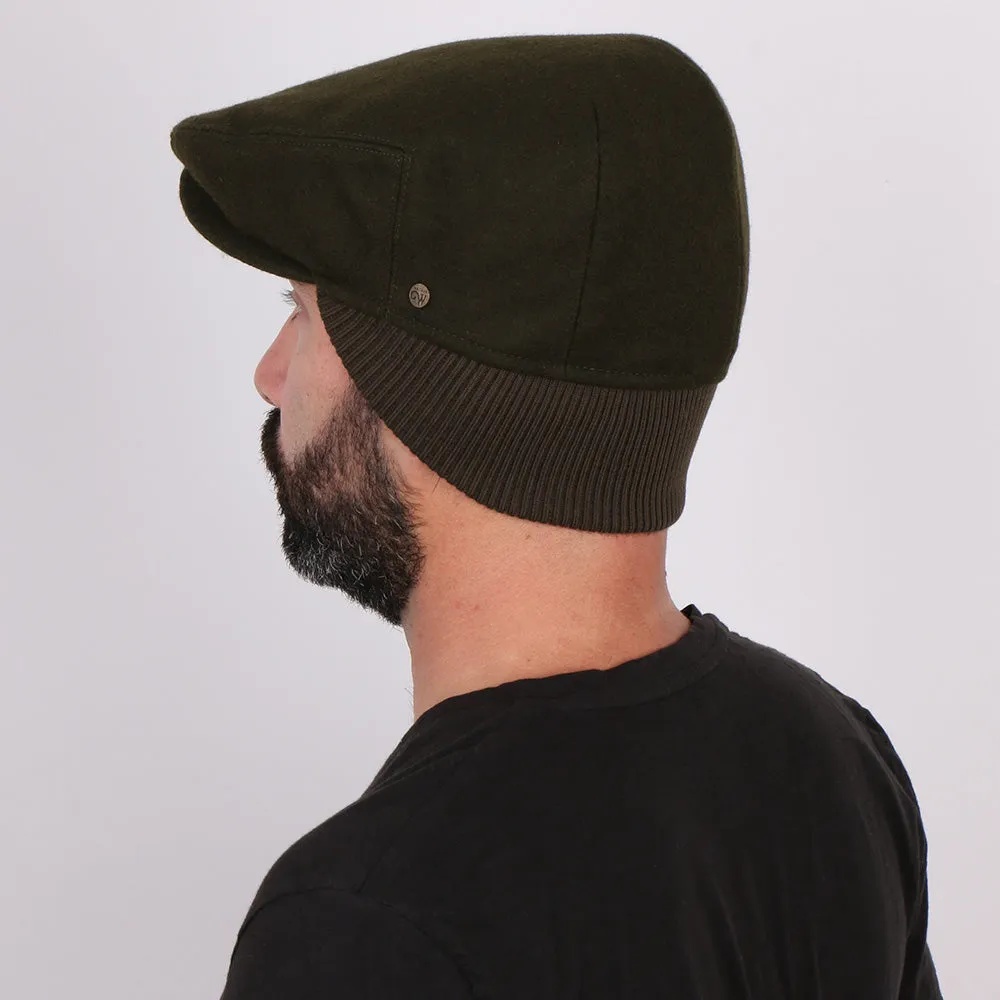 Madison - Walrus Hats Olive Milton Wool Blend Ivy Cap - Driving Cap