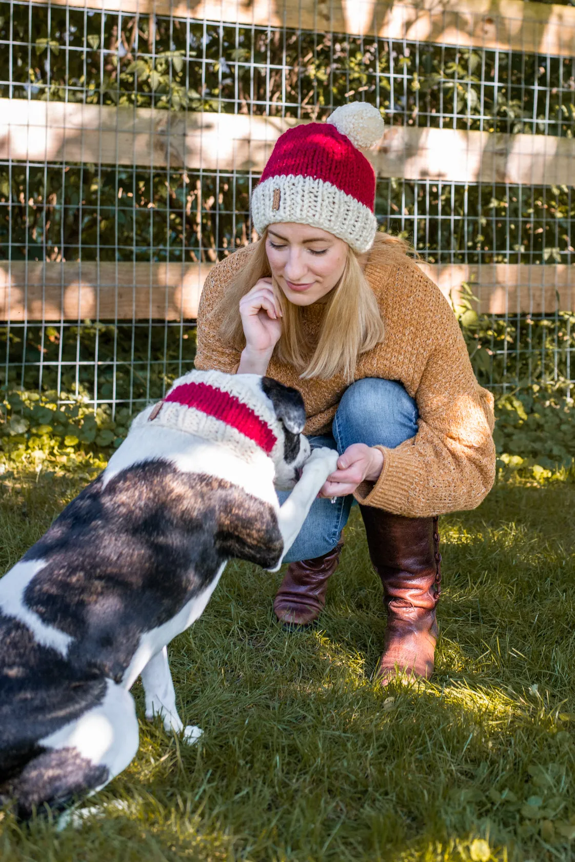 Matching Santa Beanie and Cowl Set