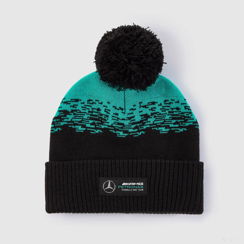 Mercedes Bobble Beanie, Green