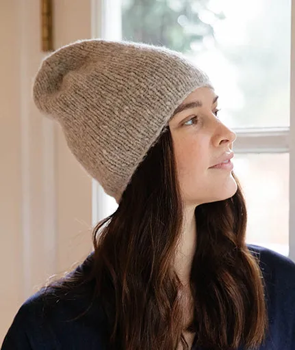 Minimalist Hat Using Rowan Brushed Fleece