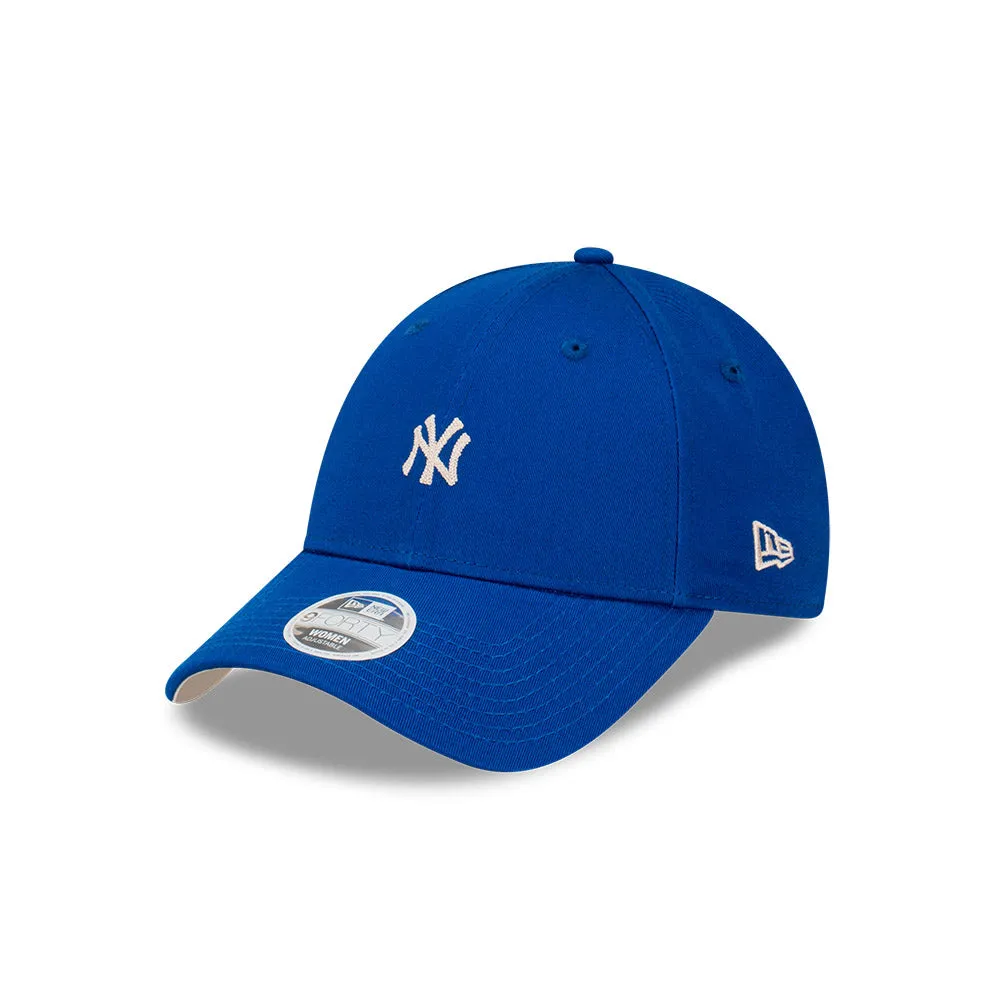 New Era Womens 9Forty Clothstrap MLB Seasonal Mini Chain Stitch New York Yankees Light Royal