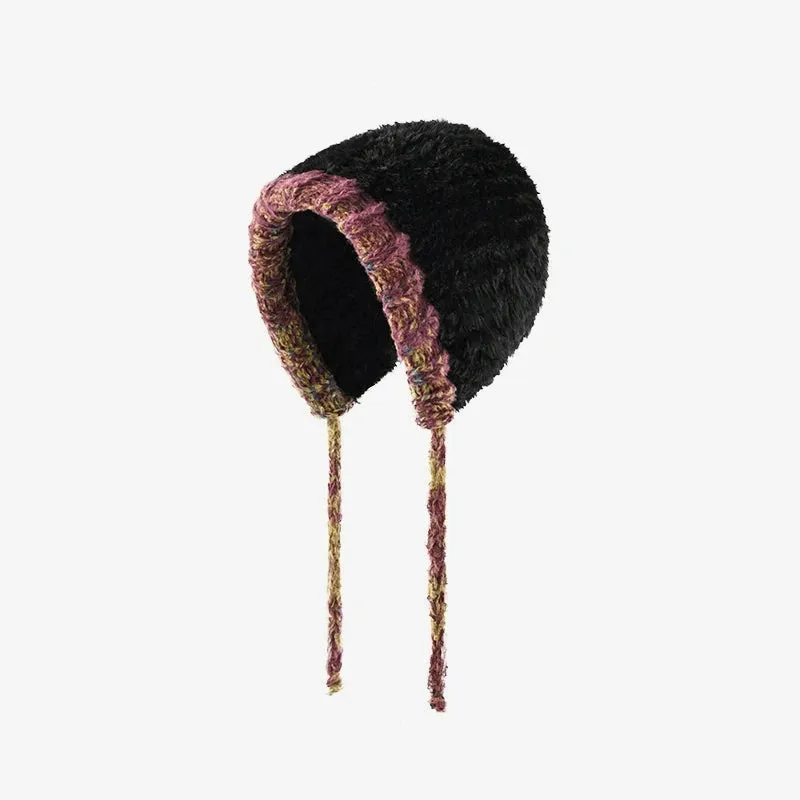 Plush Knitted Hat for Women