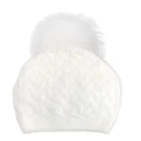 PNYC Emma Cable Beanie - Off White