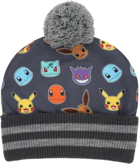 Pokémon Gen 1 Characters Kids Pom Beanie & Gloves Set