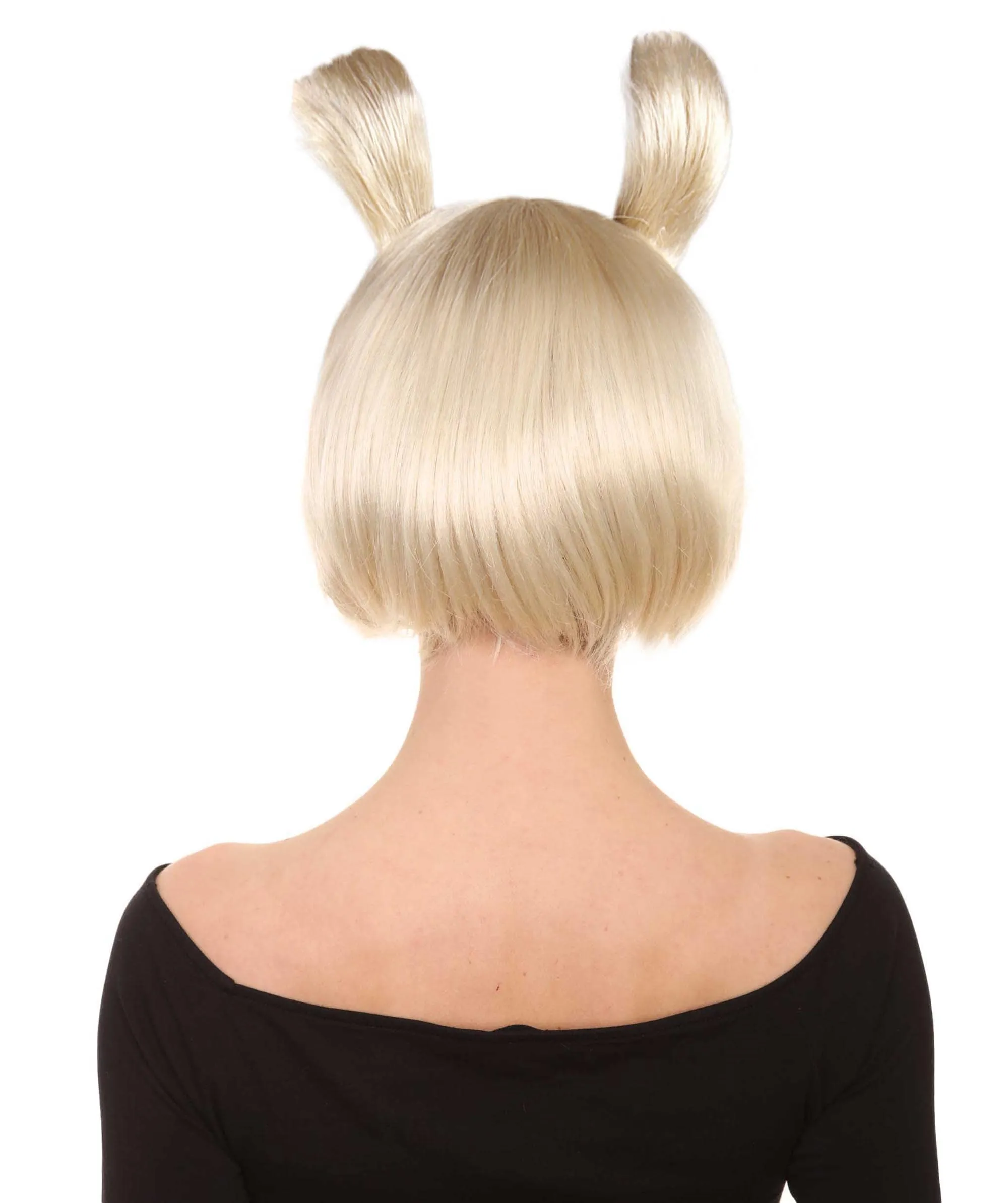 Rabbit Blonde Womens Bob Wig | Animal Rabit Character Cosplay Halloween Wig | Premium Breathable Capless Cap