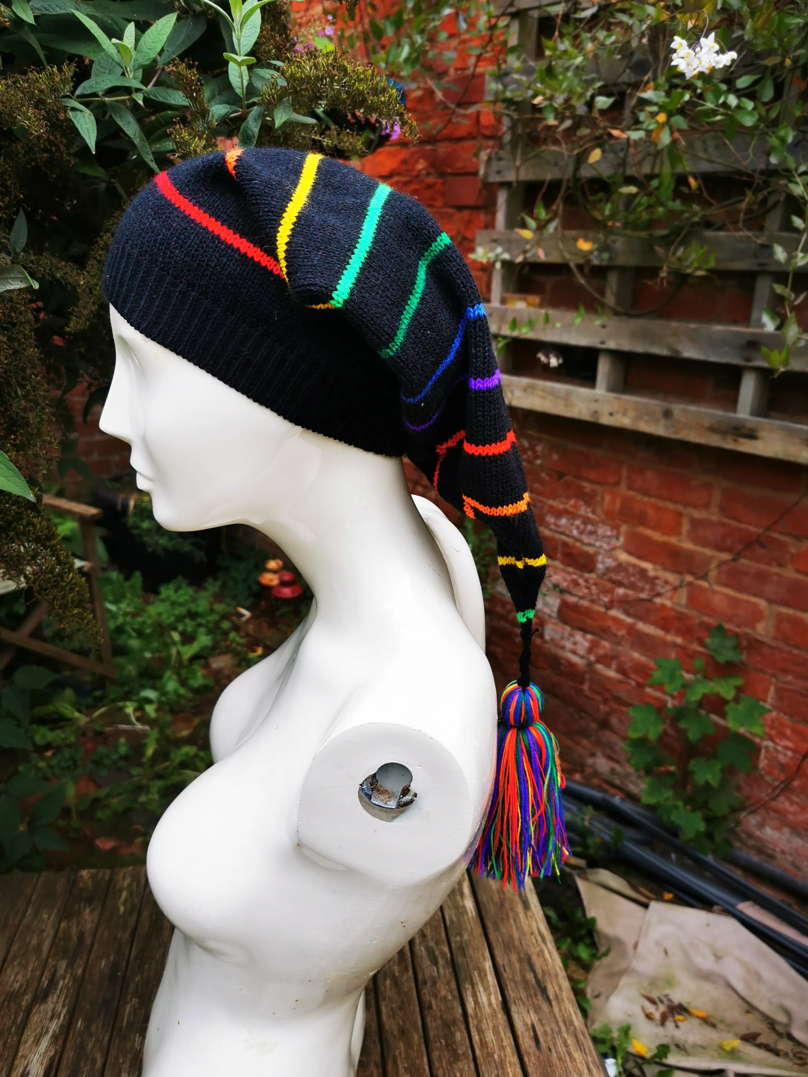 Rainbow hunters hat, pixie, pirate, alternative, festival LGBT Queer pride hat