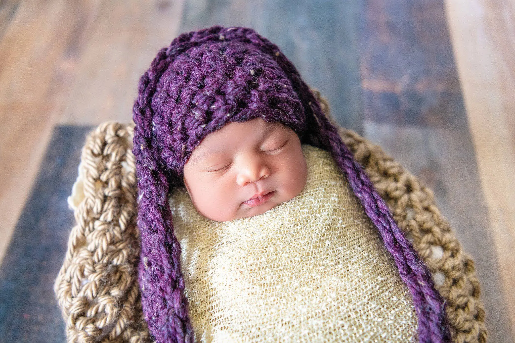 Raisin Purple Baby Bowl And Hat Set