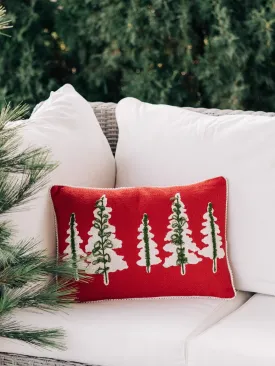 Red Tree Lumbar Pillow